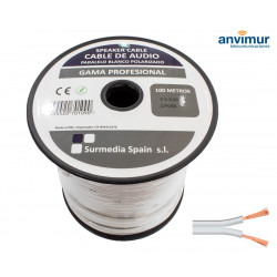 Cable Audio 100mts BLANCO-BLANCO 2x2.50mm