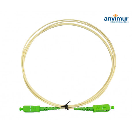 SC/APC - SC/APC 2M Ø 2mm fiber patch cord Cream color