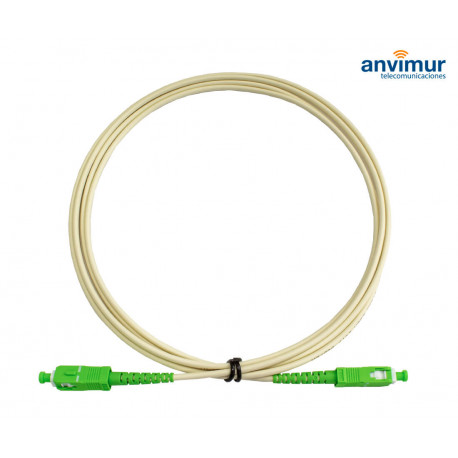 SC/APC - SC/APC 2M Ø 2mm fiber patch cord Cream color