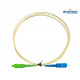 SC/APC - SC/APC 2M Ø 2mm fiber patch cord Cream color