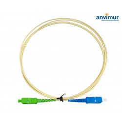 SC/APC - SC/UPC 2M Ø 2mm fiber patch cord Cream color