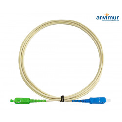 SC/APC - SC/UPC 2M Ø3mm fiber patch cord Cream color