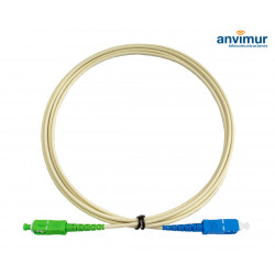 SC/APC - SC/APC 2M Ø 2mm fiber patch cord Cream color