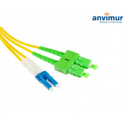 LC/UPC - SC/APC SM 3M Ø 2mm fiber patch cable duplex