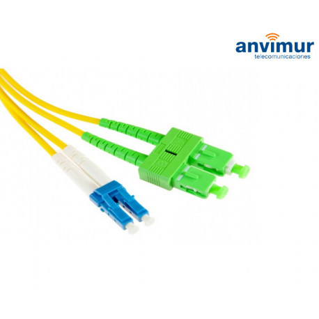 LC/UPC - SC/APC SM 3M Ø 2mm fiber patch cable duplex