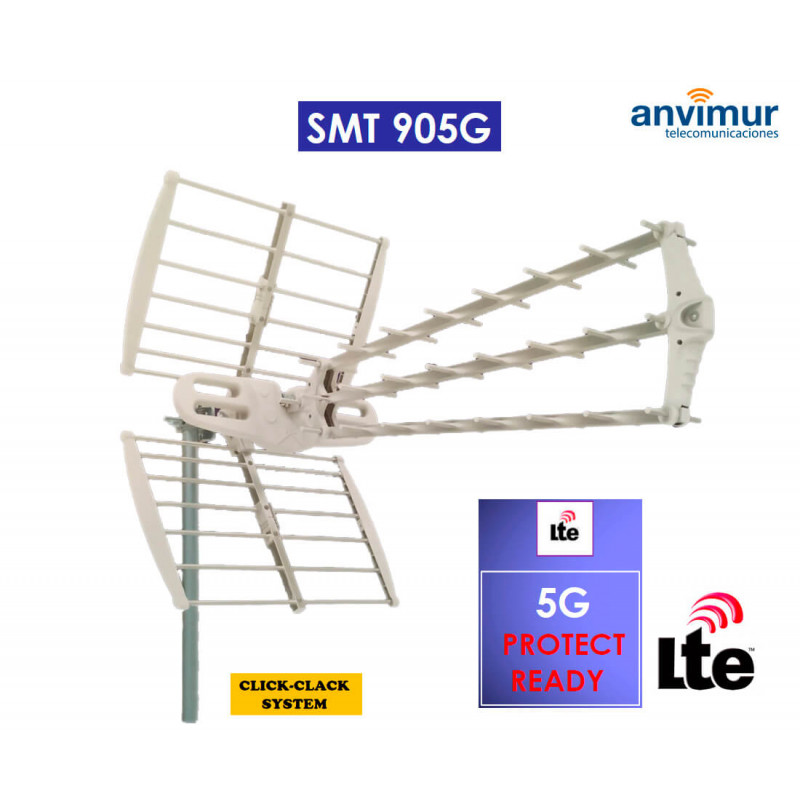 Antena Aérea Tdt Tipo Yagi De Alto Desempeño Para Tv Hd Dvb-T2