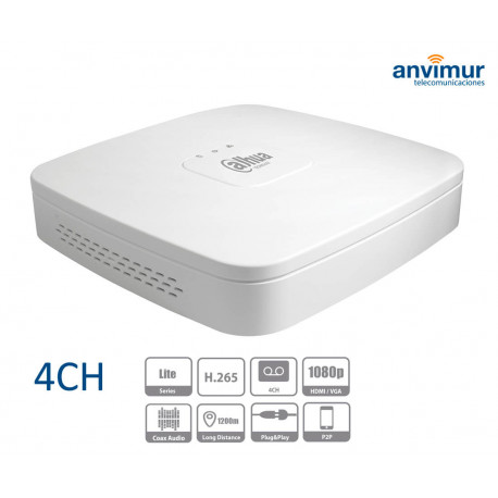 4 channels hibrid DVR (analog/HDCVI/IP), 720p