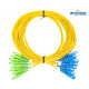 8x SC/APC - SC/UPC SM9/125 10M Ø 2mm fiber patch cable