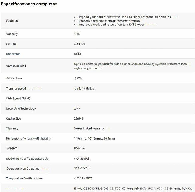 Technical specifications.