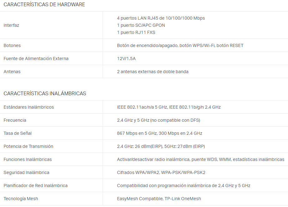 CARACTERISTICAS XC220-G3v